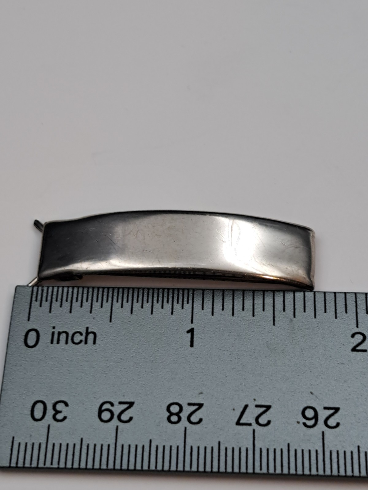 Antique Sterling Silver Hair Clip Barrette 1.75 inch