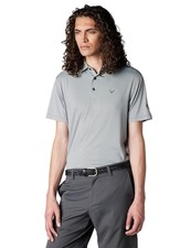 Polo de golf Callaway homme à rayures fines manches courtes évacuant l'humidité stretch