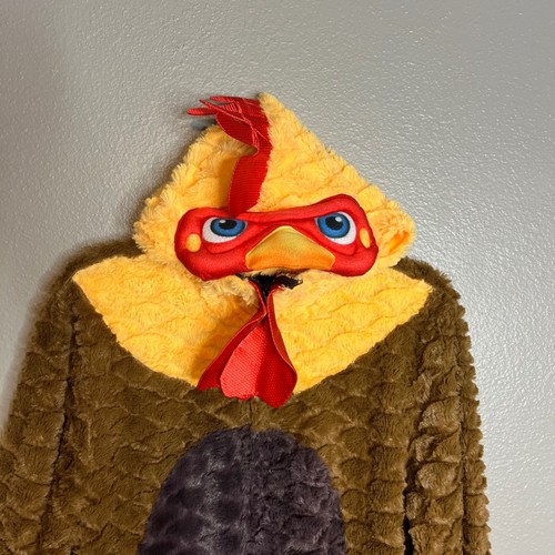 Briefly Stated Rooster Chicken Costume Adult Size M One Piece Hooded Cosplay - Picture 3 of 10