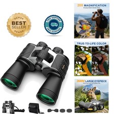 20x52 Binoculars with Long Eye Relief for Comfortable Viewing Outdoors
