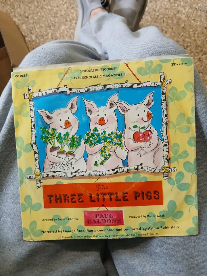 EThe Three Little Pigd 331/3 Rpm Record & Cover No Scraches Paul Galdone 1970... - Image 3 of 4