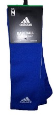 Adidas OTC Baseball Socks 1 Pair Men 5-8.5 Wmn 5-9.5 Blue Gray w White Logo NEW