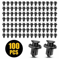 100Pcs Bumper Clips 10mm Hood Fender Push Rivets Retainer Fasteners for Honda US