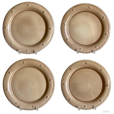4 JULISKA  BERRY & Thread 11  ROUND DINNER PLATE CAPPUCCINO BROWN (READ) 2nds