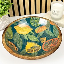 Decorative Bowl Citrus Fruit Dish Serving Keys Crystals Coffee Dining Table Gift