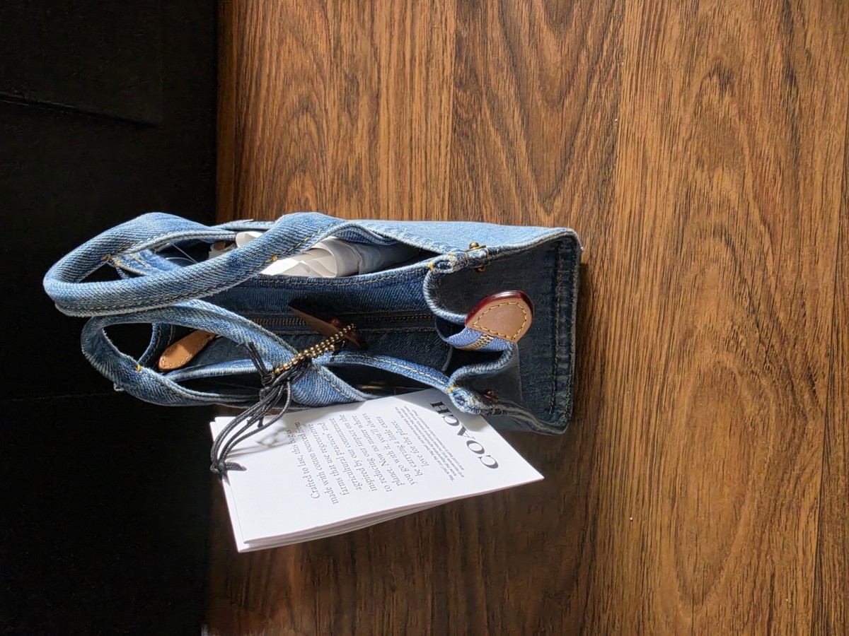 COACH Cargo Denim Tote Bag 20 Mini Crossbody ~NWT~ CZ100 | eBay