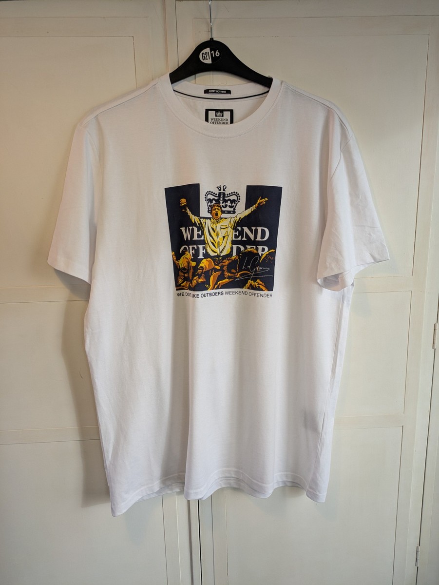 Mens Weekend Offender T Shirt Size Large Leo Gregory Bovver Greenstreet