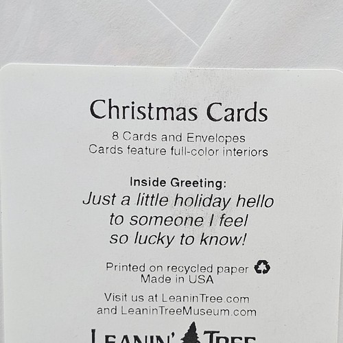 Leanin Tree Christmas Greeting Card Pack 8 Count 4x6 Ice Skating Snowman - Picture 4 of 6