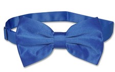 Vesuvio Napoli BOWTIE Solid ROYAL BLUE Color Mens Bow Tie for Tuxedo or Suit