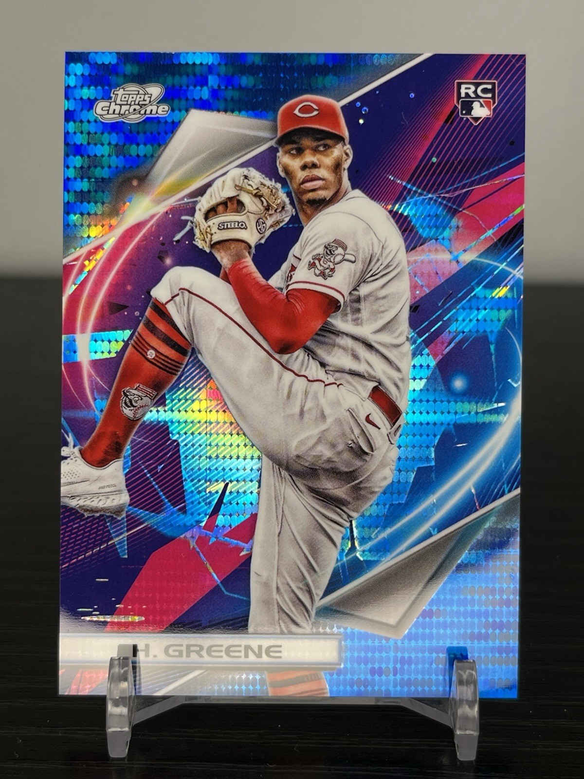 Hunter Greene 2022 Topps Cosmic Chrome #168 Blue Moon Refractor 19/99 (RC)