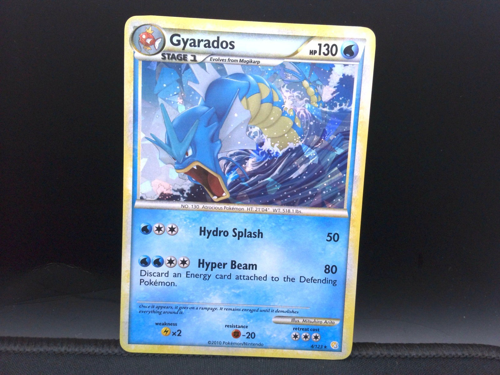 Gyarados Holo Holo Rare HeartGold SoulSilver 4/123 MP