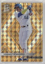 2018 Panini Chronicles Spectra Neon Orange Prizm 3/5 Yoenis Cespedes #42 s3g