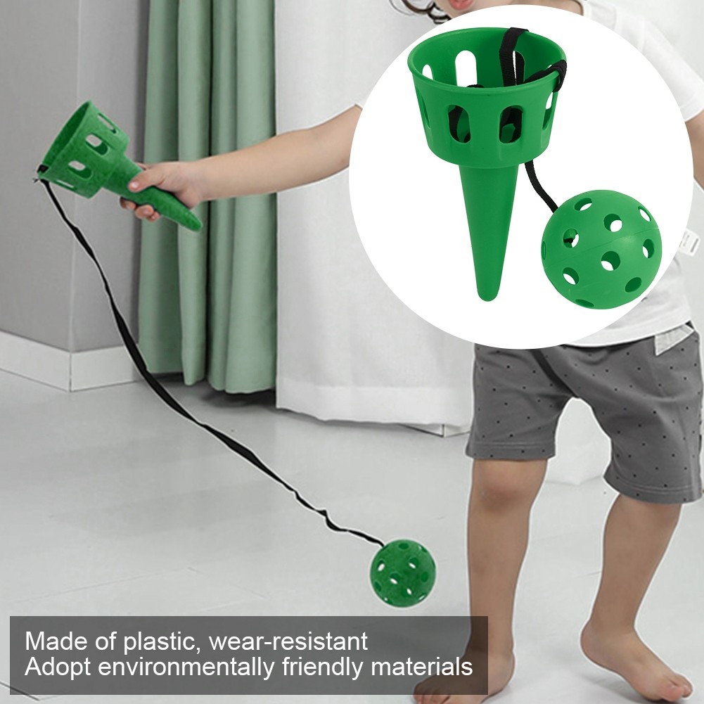 (Green)Scoop Toss Set Children Coordination Training Equipment Sports Throw BJ