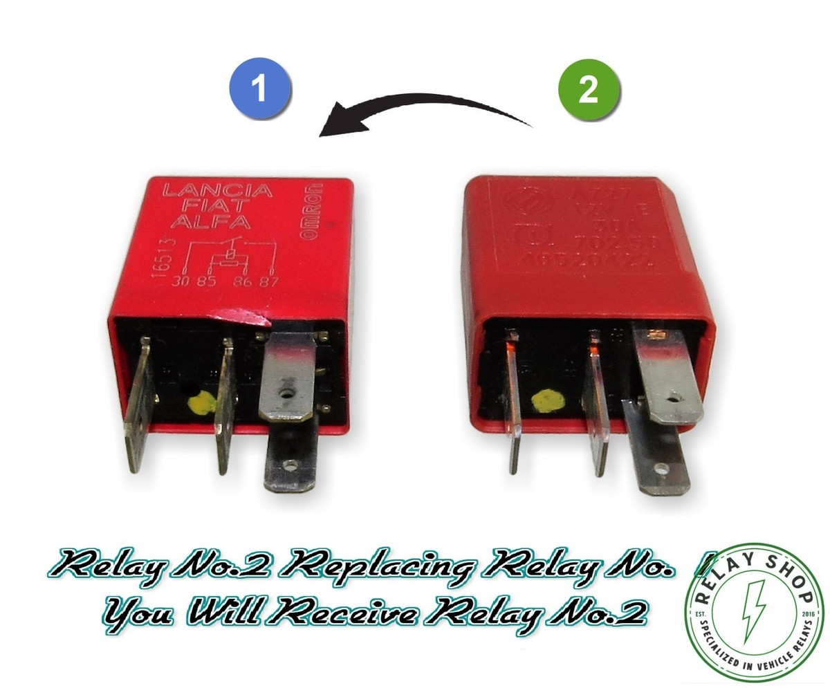 Fiat Alfa Lancia 4Pin Red (Replacement) Relay 34F231002 Omron 1