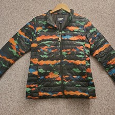 Lands End Jacket Youth Large 14-16 Puffer Black Mountains Primaloft Full Zip