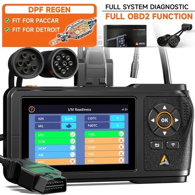 Heavy Duty Truck Diagnostic HD Scanner DPF Regen & Reset For Detroit For Paccar