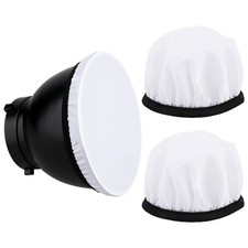 2Pcs Light Diffuser Sock, 7"/18cm Lamp Cover White Soft One Size, 2