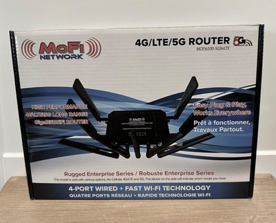 MoFi NETWORK MOFI6500-5GXeLTE RM520 Dual SIM WiFi 6 Enterprise Rugged Router