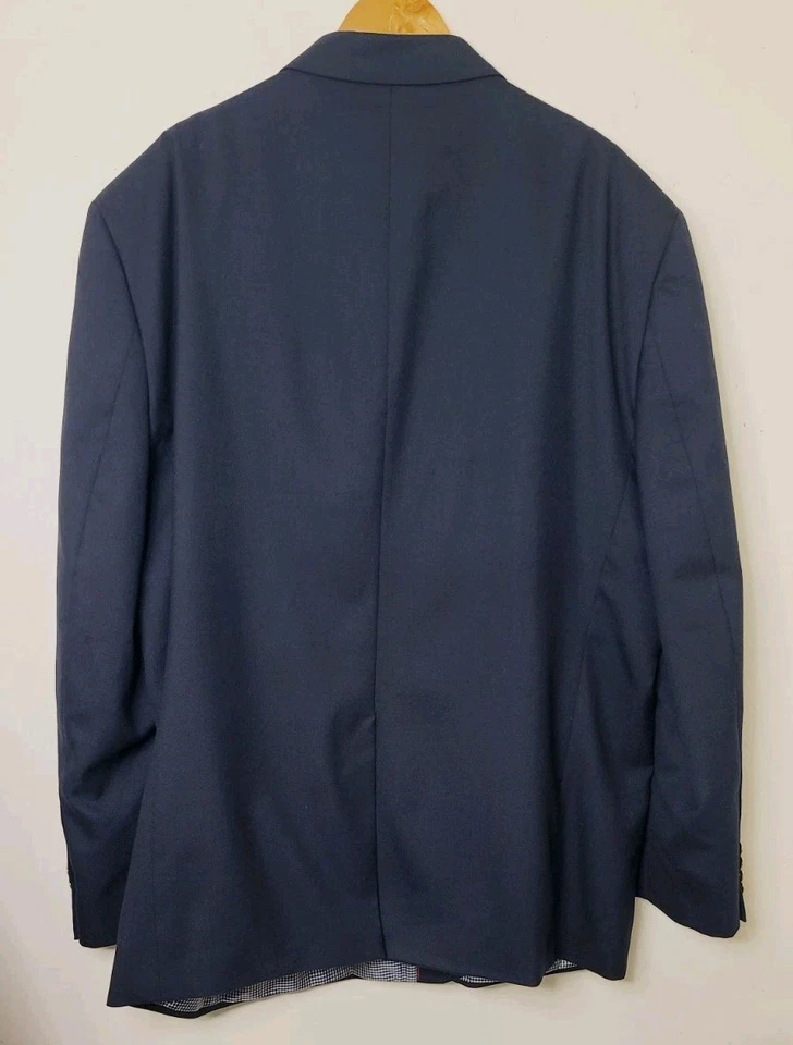 Blazer Saddlebred Para Hombre 54 Largo Azul Marino Lana Traje Chaqueta Lúpulo Botones Dorados Foto 3 de 4