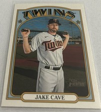 2021 Topps Heritage Baseball Jake Cave Minnesota Twins base card #390