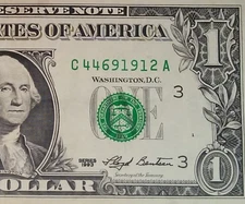 **WEB PRESS NOTE** ((EXPERIMENTAL)) $1 1993 Plate #1/9 Federal Reserve Note