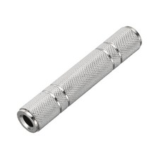 1 Pcs 6.35mm Female to Female TRS Nickel Plating Adapter Connector