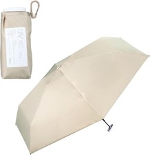Wpc UV Protection Parasol for Sun Rain Aerial Light Weight Beige Color 147-173g