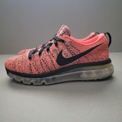 Nike Flyknit Air Max Crimson Black Multicolor Athletic  Women US 7