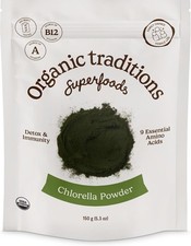 Organic Traditions Organic Chlorella Powder, Vegan Non-GMO Organic Superfood, 5.