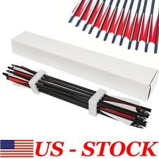 12-48pc Archery 20" Hunting Crossbow Bolts Carbon Arrows Half Moon Nock OD 8.8mm