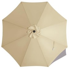 Patio Umbrella 9 ft Replacement Canopy for 8 Ribs-Canopy Only 9FT Beige 8ribs