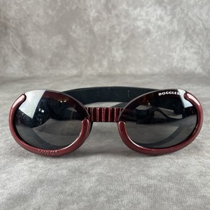 Doggles ILS Protective Eyewear for Dog Size Large 50-95lbs Adjustable Maroon Red