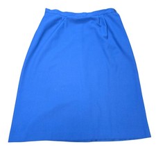 Vintage Southern Lady A-Line Midi Skirt Women's Size 16 Royal Blue Made in USA