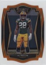 2020 Panini Select Premier Level Orange Prizm Die-Cut AJ Dillon #165 1q7f