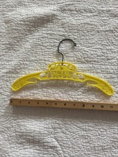 Baby Infant Kids Circus Clothes Hanger Vintage 80s Baby World Co. Plastic Yellow