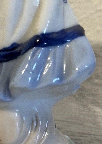 Vintage Delft Dutch Rockwood Farm Girl Boy Porcelain Figurine Set Colbalt Blue - Picture 8 of 22