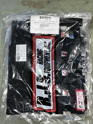 NEW RJS RACING EQUIPMENT RIBBON WINDOW SAFETY NET BLACK 18''x24'' 10000403 NIP