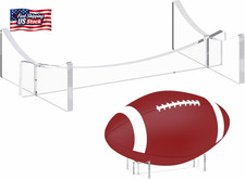 Football Stand Holder, 2-Pack Acrylic Display Stand for Rugby Ball, Clear Rack f