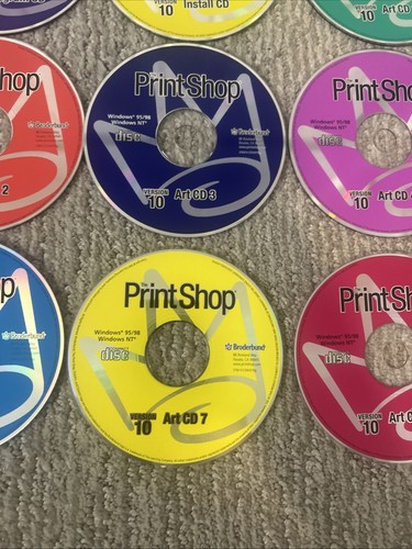Broderbund Print Shop Version 10 Full Version for Windows 95/98/NT PCs 9 Discs - Picture 7 of 8