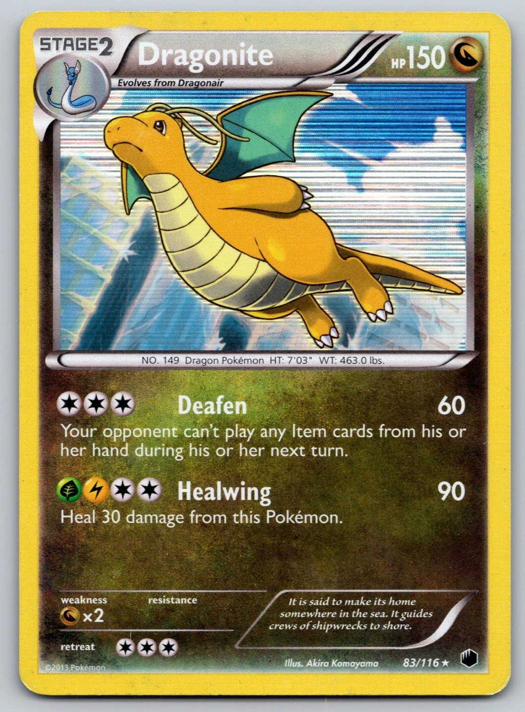 Dragonite 83/116 Holo Rare Plasma Freeze Pokemon Pokemon