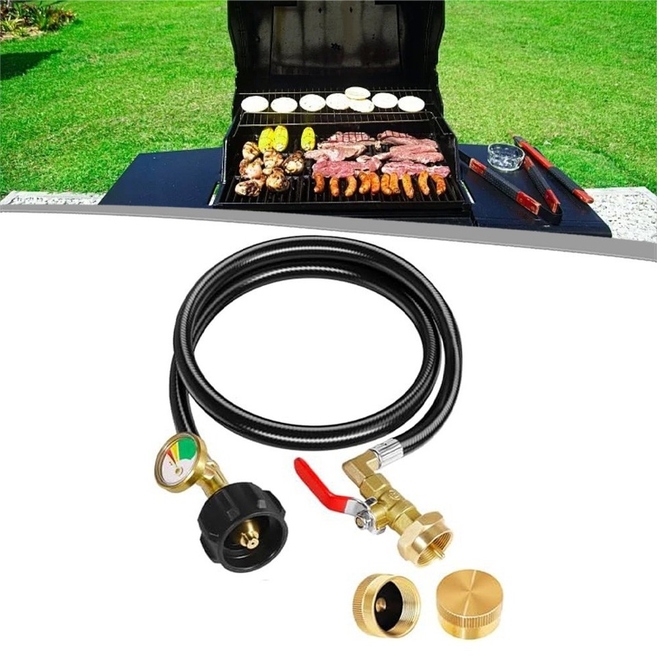 Veemoon R134A Kit tubo di ricarica, refrigerante Tubo di ricarica con manometro, coppia rapida