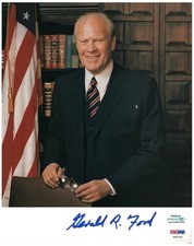 President Gerald Ford Signed Autographed 8x10 Photo ACOA PSA