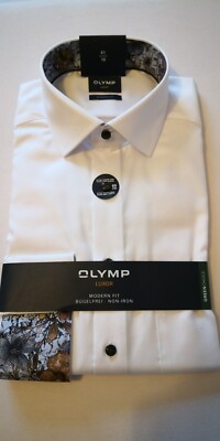 Olymp Luxor Hemd Größe 41 - Modern Fit - Extra Langer Arm 69 cm - NEU 
