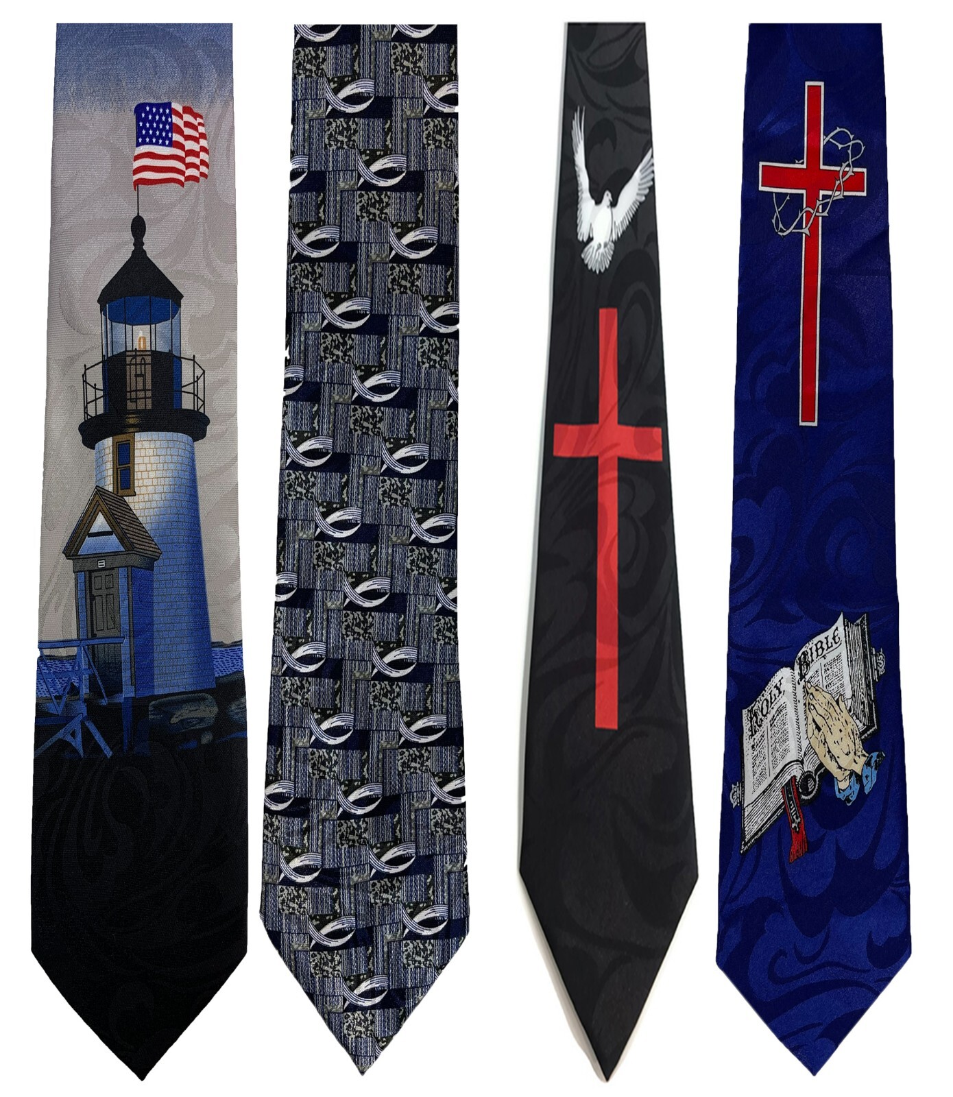 Steven Harris Pack Of 4 Christian Neckties Jesus Religious Neck Ties eBay