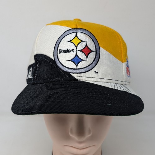Vintage Apex One Pittsburgh Steelers NFL SnapBack Hat Color Block 90s NWOT