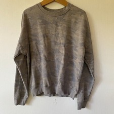 Kyodan Camo Sweatshirt Womens XS Gray Boxy Grunge Military Urban Chic Utility