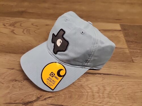 Carhartt Hat Men's Blue Canvas Texas Patch Wicking OSFM Adjustable Dad Cap NWT - Picture 3 of 4