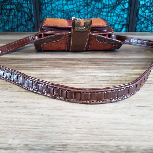 M.C. MARC CHANTAL UMHÄNGETASCHE SCHULTERTASCHE AUS GEPRÄGTEM LEDER MEHRFARBIG MIT VERZIERUNG - Bild 7 von 12