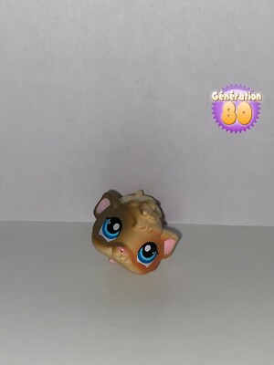 Littlest PetShop DARK BROWN HAMSTER 1418 GUINEA GUINEA Pet Shop Y54