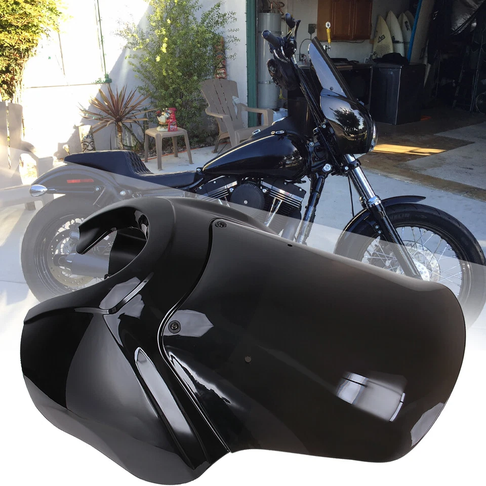 15" Front Fairing Windshield Kit For Harley T-Sport Club Style Dyna Super Glide - Image 2 of 4